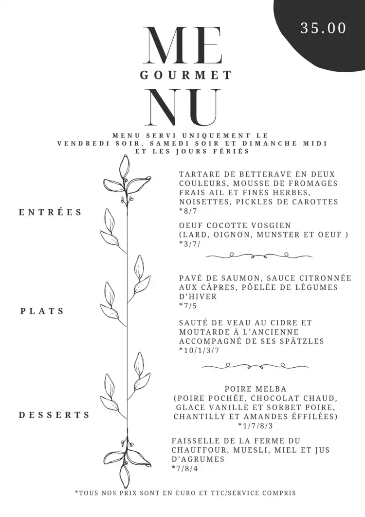 MenuGourmet Menu signature
